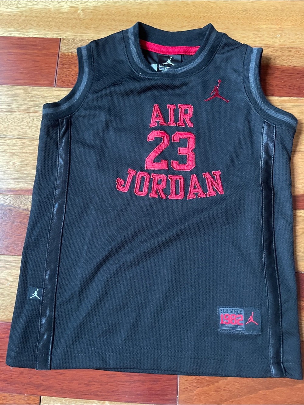 Jordan Black & Red 'Air 23' Boys Sleeveless Basketball Tank